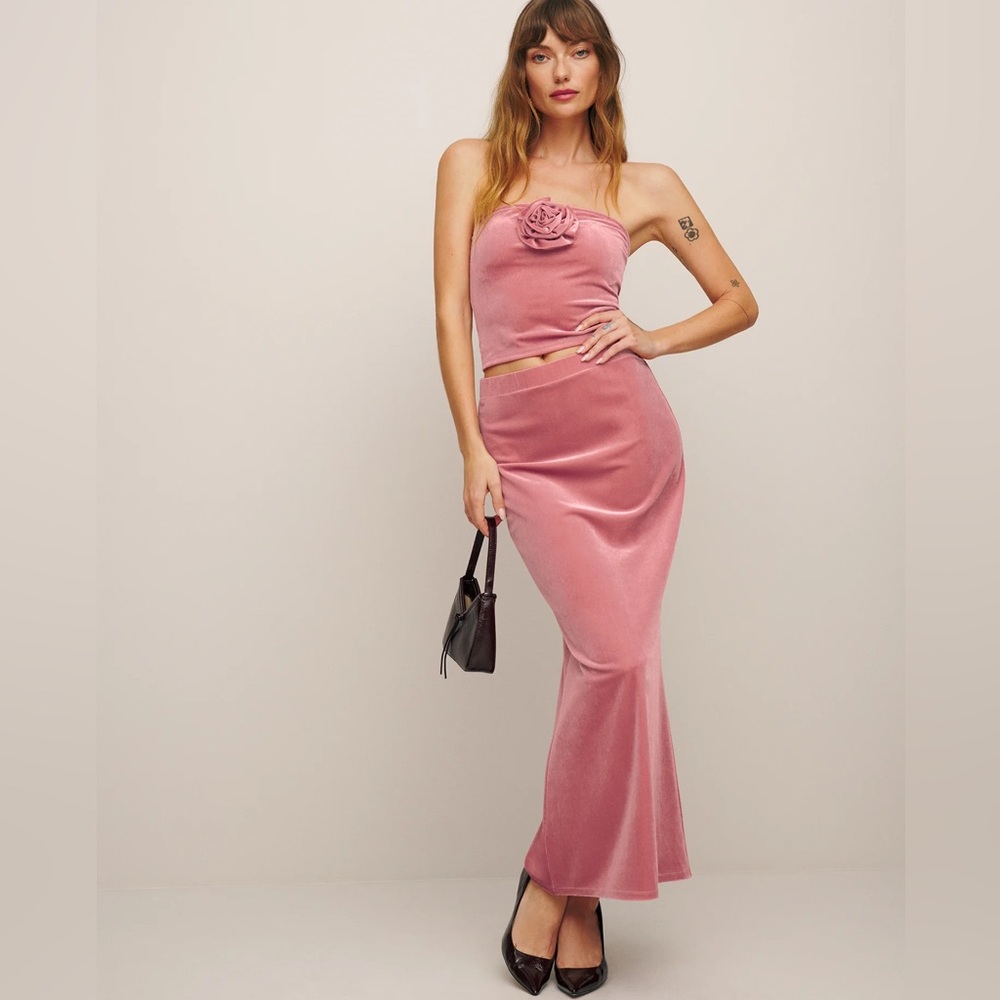 NWOT Reformation Velvet Two Piece